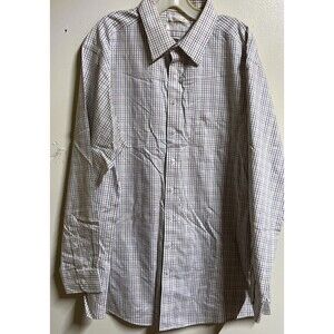 Roundtree Yorke Gold Label Men’s Shirt 18.5 36-37 Tall Red Blue Green Striped